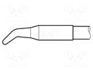 Tip; bent conical; 1.7mm; longlife; for  soldering iron; JBC-AP-A JBC TOOLS