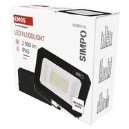 LED floodlight SIMPO 20 W, black, neutral white, EMOS