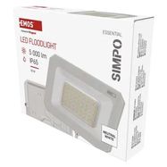 LED floodlight SIMPO 50W, white, IP65, 5000 lm, neutral white, EMOS