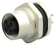 SENSOR CONNECTOR, M12, RCPT, 4POS, PANEL