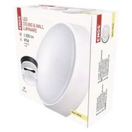 LED Ceiling lamp ZURI, round, black/white 14W warm white, EMOS