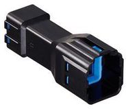 PLUG CONNECTOR, 2POS, PBT, BLACK