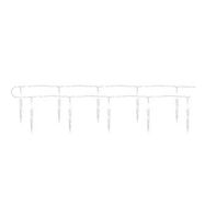 LED Christmas garland – 10x icicle, 1.35 m, 2x AA, indoor, cool white, timer, EMOS