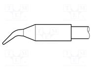 Tip; bent conical; 0.6mm; longlife; for soldering station JBC TOOLS