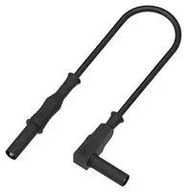 TEST LEAD, 4MM BANANA PLUG-PLUG, BLK, 1M