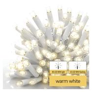Profi LED intercon. chain, flashing, white – icicles, 3 m, outdoor, warm white, EMOS