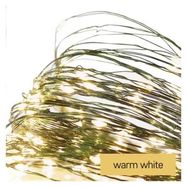 LED Christmas nano chain, green, 15 m, outdoor and indoor, warm white, timer, EMOS