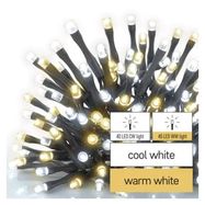 LED Christmas chain, 8 m, outdoor and indoor, warm/cool white, timer, EMOS