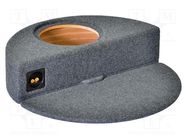 Car loudspeaker enclosure; MDF; gray melange; textil; 250mm; 15l BASSER