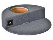 Car loudspeaker enclosure; MDF; grey melange; 250mm; 15l BASSER