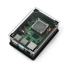 Acrylic case with 5V cooling fan for Raspberry Pi 4 - black - PiHut TPH-001