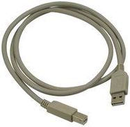USB CABLE, 2.0 A PLUG-B PLUG, 1M, GREY