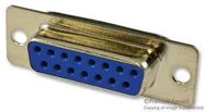 D SUB CONN, RCPT, 15POS, SOLDER