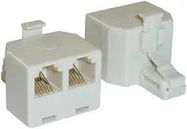 MODULAR SPLITTER, RJ12, PLUG-JACK, 6POS