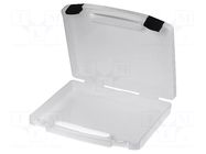 Container: case; transportation; plastic; white; 240x170x42mm LICEFA