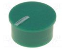 Cap; thermoplastic; push-in; Pointer: white; green CLIFF