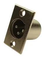 CONNECTOR, XLR AUDIO, RCPT, 3POS, PANEL
