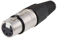 CONNECTOR, XLR AUDIO, PLUG, 5POS, CABLE