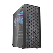 Darkflash DK351 computer case (black) + 4 RGB fans, Darkflash