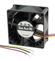 AXIAL FAN, 80MM, 24VDC, 90CFM, 51DBA