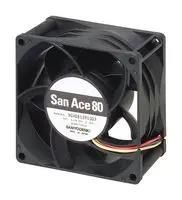 AXIAL FAN, 80MM, 12VDC, 131CFM, 63DBA