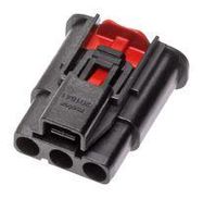 PLUG HOUSING, 3POS, PEI, BLACK