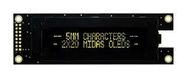 DISPLAY, OLED, COB, 20X2, YEL ON BLACK