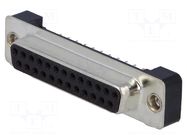 Connector: D-Sub; PIN: 25; socket; female; straight; THT; UNC 4-40 ADAM TECH