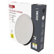 LED surface luminaire DIONI round, black, 18W, with change CCT, EMOS