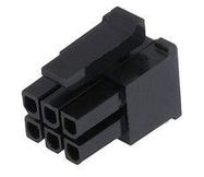 CONNECTOR HOUSING, RCPT, 6POS, 3MM