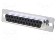 Connector: D-Sub; PIN: 25; plug; female; for cable; soldering; 5A ADAM TECH