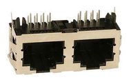 RJ45 CONN, R/A JACK, 8P8C, 4GANG, TH