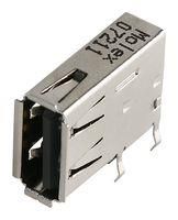 USB CONN, 2.0 TYPE A, R/A RCPT, 4POS, TH