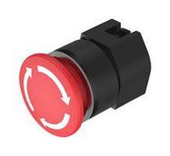 STOP SWITCH ACTUATOR, ROUND, RED, 40MM