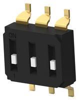 DIP SWITCH, 3POS, SPST, SLIDE, SMD