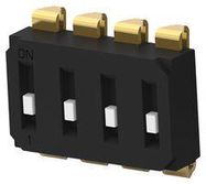 DIP SWITCH, 4POS, SPST, SLIDE, SMD