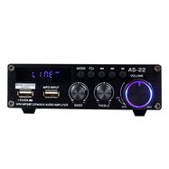 Blitzwolf AS-22 audio amplifier, 45W, Bluetooth 5.0, USB + remote control (black), BlitzWolf