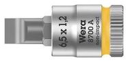 BIT SOCKET, SLOTTED, 1.2X6.5MM, 28MM