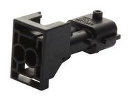 PLUG HOUSING, 2POS, GF PBT, BLACK