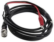 BNC PLUG-CROCODILE CLIP, 1.35M, BLK/RED