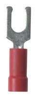 TERMINAL, FORK TONGUE, M4, 18AWG, RED