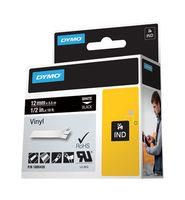 VINYL TAPE, ADHESIVE, WHITE ON BLACK