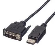 AUDIO CABLE, DP-DVI/D PLUG, 2M, BLACK