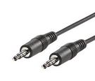AUDIO CABLE, 3.5MM STEREO PLUG, 1M, BLK