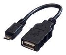 USB CABLE, A RCPT-MICRO B PLUG, 0.15M