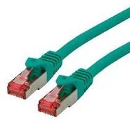 PATCH CORD, RJ45 PLUG, CAT6, 0.5M, GREEN