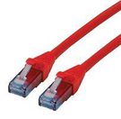 PATCH CORD, RJ45 PLUG, CAT6A, 2M, RED