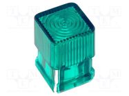 LED lens; square; green; 5mm KEYSTONE