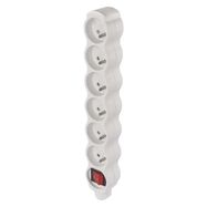 Power Strip without cable 6 sockets with switch, white, EMOS