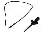 Clip-on probe; pincers type; 2A; 60VDC; black; Grip capac: max.2mm AXIOMET